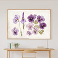 Birth Flower February Violet Iris Romantic Garden Wall Art — Heartfelt Print for the Reading Nook — birth-flower-february-violet-iris-canvas-print.jpg