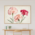 Hand-picked Birth Flower January Carnation Giclée Print — Soulful Soft Botanical for the Reading Nook — birth-flower-january-carnation-canvas-print.jpg