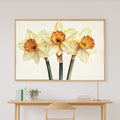 Fresh Meadow Birth Flower March Daffodil — Soft Botanical Wall Art, Warm Reading Nook Decor, Stretched Canvas, Ready to Hang — birth-flower-march-daffodil-canvas-print.jpg