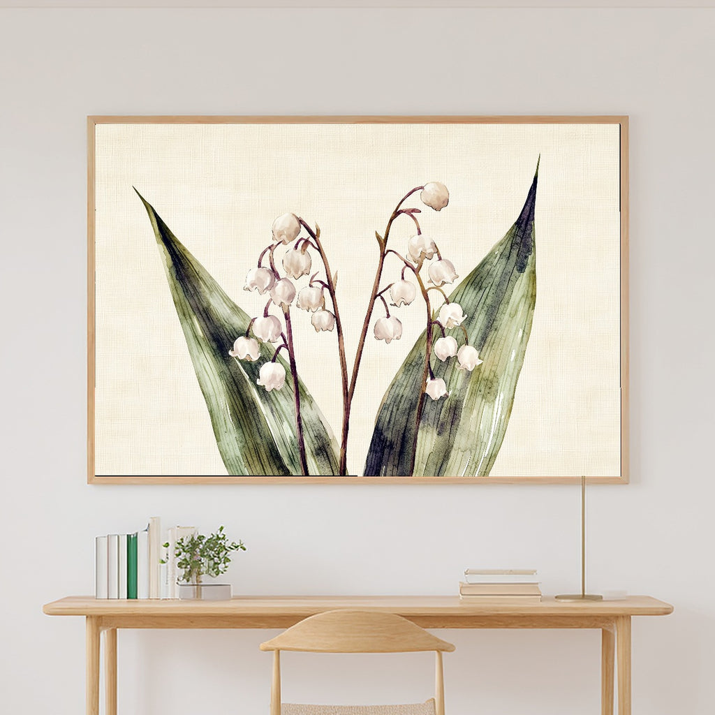 Gentle Floral Birth Flower May Lily Of The Valley Canvas Wall Art — Peaceful Print for the Reading Nook — birth-flower-may-lily-of-the-valley-canvas-print.jpg