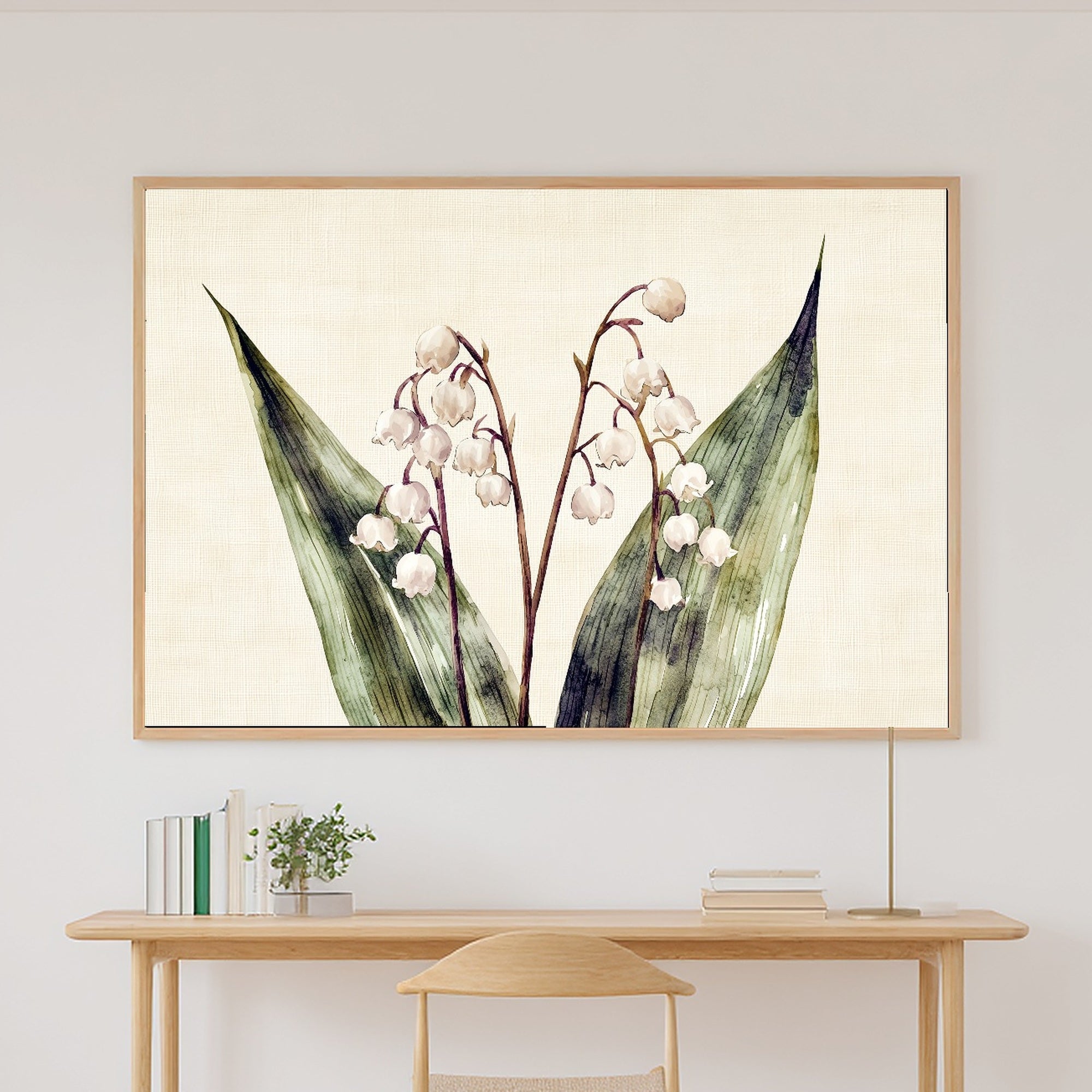 Gentle Floral Birth Flower May Lily Of The Valley Canvas Wall Art — Peaceful Print for the Reading Nook — birth-flower-may-lily-of-the-valley-canvas-print.jpg