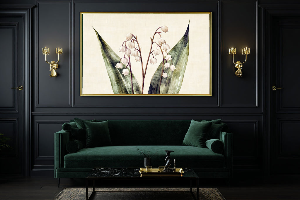 Gentle Floral Birth Flower May Lily Of The Valley Canvas Wall Art — Peaceful Print for the Reading Nook — birth-flower-may-lily-of-the-valley-office-wall-art.jpg