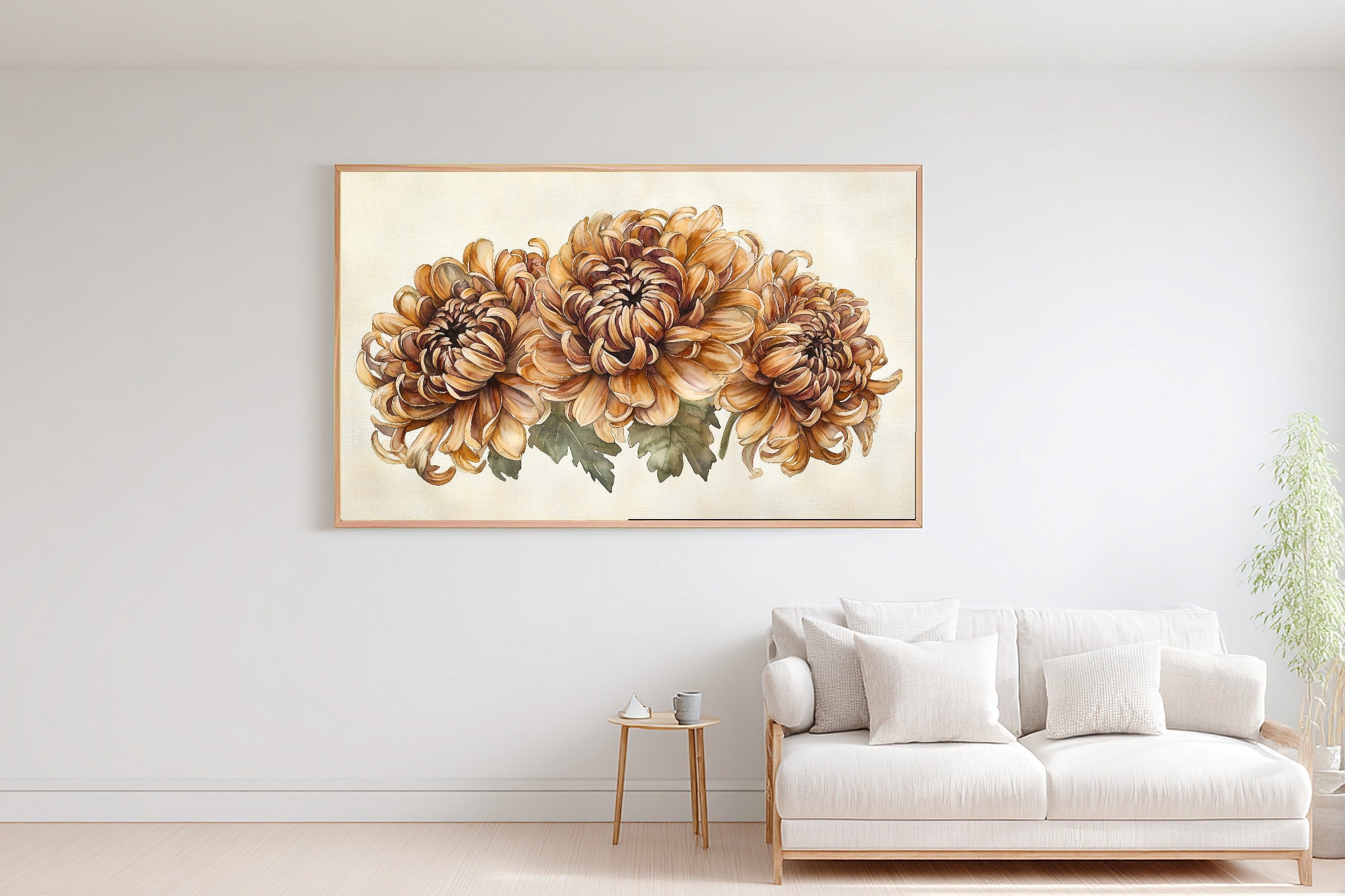 Birth Flower November Chrysanthemum Gentle Floral Wall Art — Dreamy Print for the Reading Nook — birth-flower-november-chrysanthemum-bedroom-wall-art.jpg