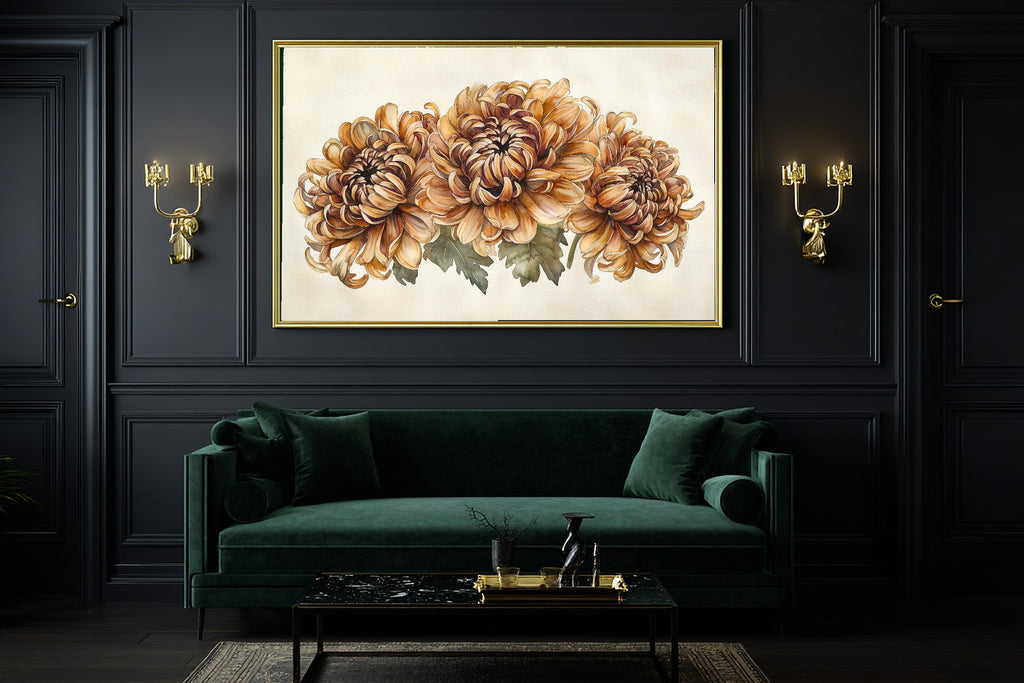 Birth Flower November Chrysanthemum Gentle Floral Wall Art — Dreamy Print for the Reading Nook — birth-flower-november-chrysanthemum-office-wall-art.jpg