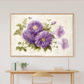 A Dreamy Birth Flower September Aster Morning Glory Soft Botanical Print — Moody Wall Art for the Reading Nook, Giclée on Canvas — birth-flower-september-aster-morning-glory-canvas-print.jpg