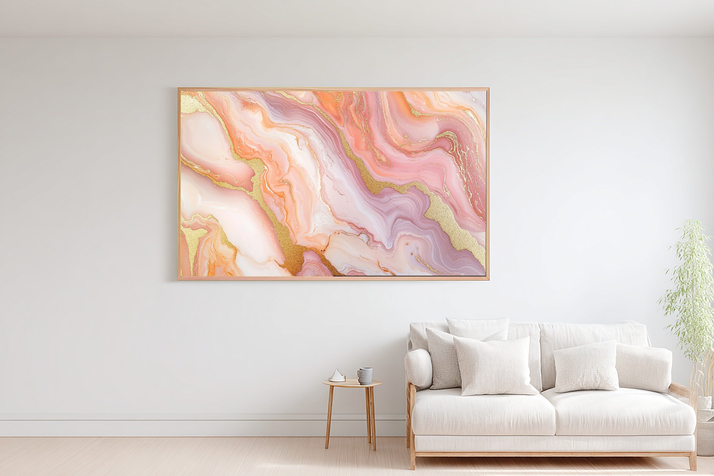 Timeless Blush Marble Gold Flow — Modern Collector Wall Art, Warm Home Office Decor, Stretched Canvas, Ready to Hang — blush-marble-gold-flow-bedroom-wall-art.jpg