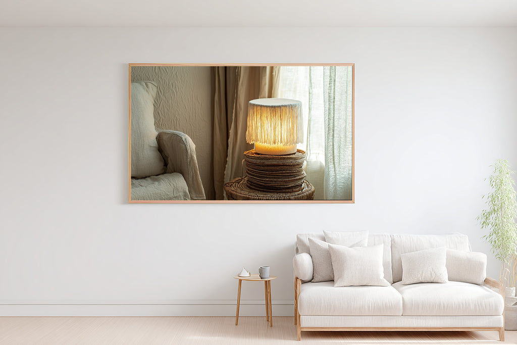 Bohemian Fringe Lamp Fine Art Canvas, Soft Dreamy Glow, Home Office Focal Point, Premium Canvas, Elegant Hostess Gift — bohemian-fringe-lamp-bedroom-wall-art.jpg