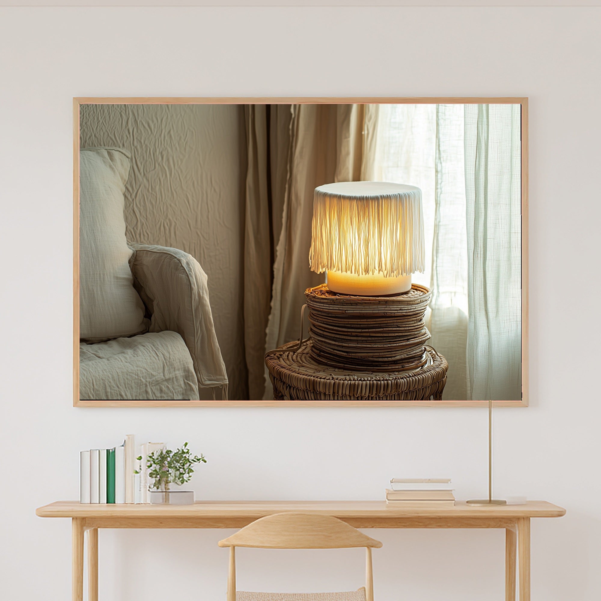 Bohemian Fringe Lamp Fine Art Canvas, Soft Dreamy Glow, Home Office Focal Point, Premium Canvas, Elegant Hostess Gift — bohemian-fringe-lamp-canvas-print.jpg