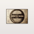 Bourbon Barrel Canvas Wall Art | Cooperage Diagram Print, Bar Whisky Decor, Stretched Canvas — bourbon-barrel-cooperage-diagram-canvas-print.jpg