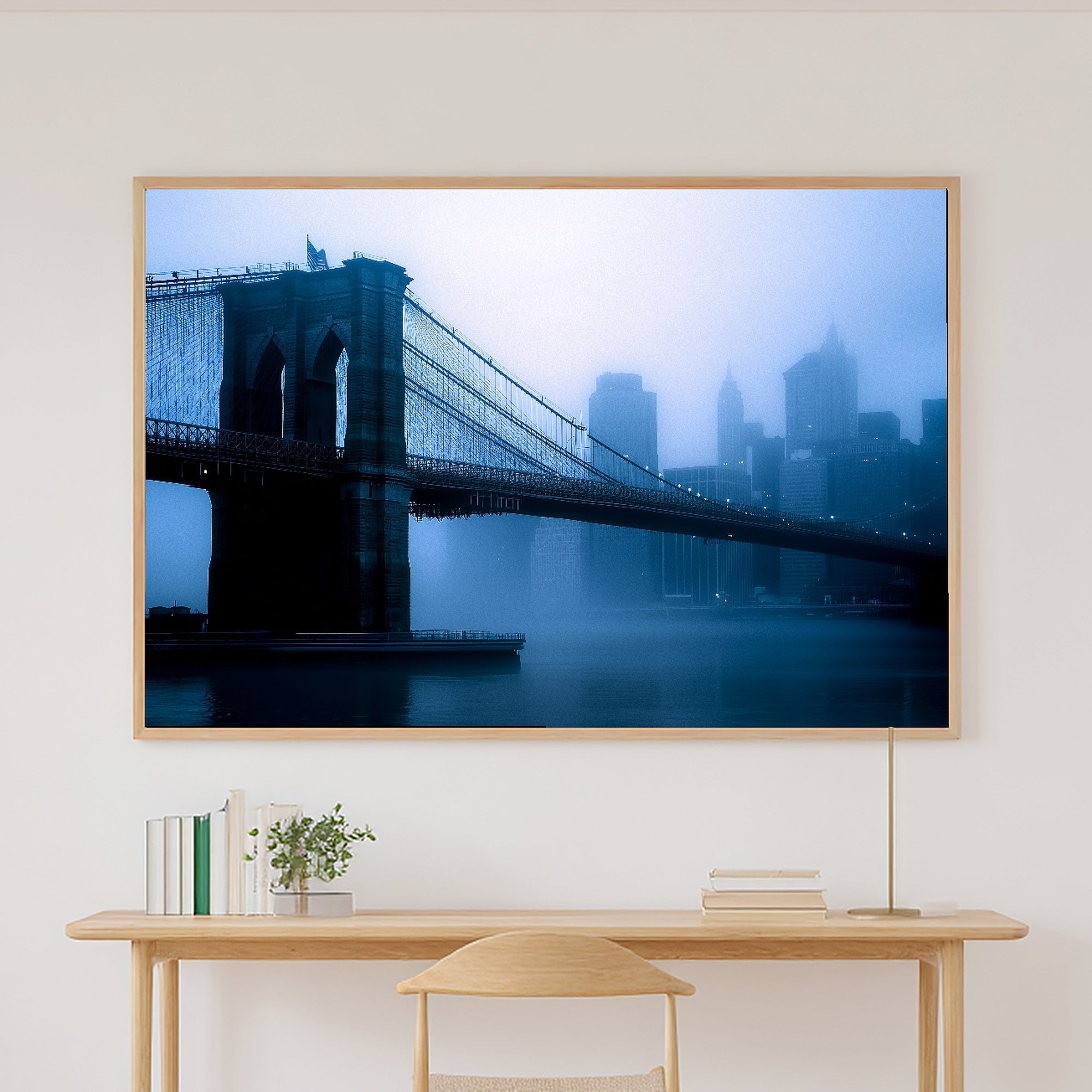 Moody City Brooklyn Bridge Moody Canvas Wall Art — Dreamy Print for the Modern Loft, A Gift the City Wanderer Will Adore — brooklyn-bridge-moody-canvas-print.jpg