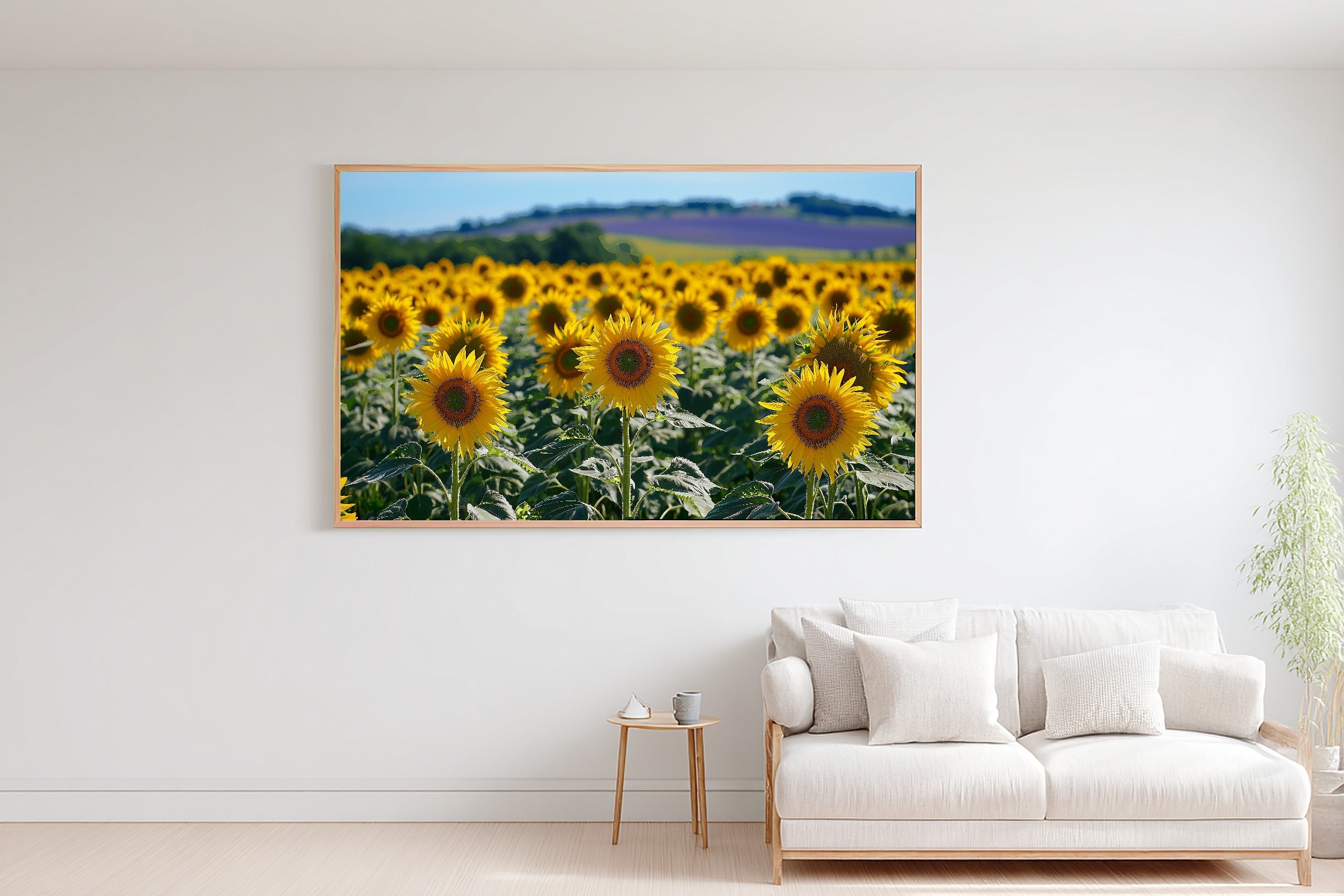 Butter Yellow Provence Sunflower Field Wall Art Canvas, Whimsical Nursery Illustration Statement Piece, Kids Bedroom Statement Piece — butter-yellow-provence-sunflower-field-bedroom-wall-art.jpg