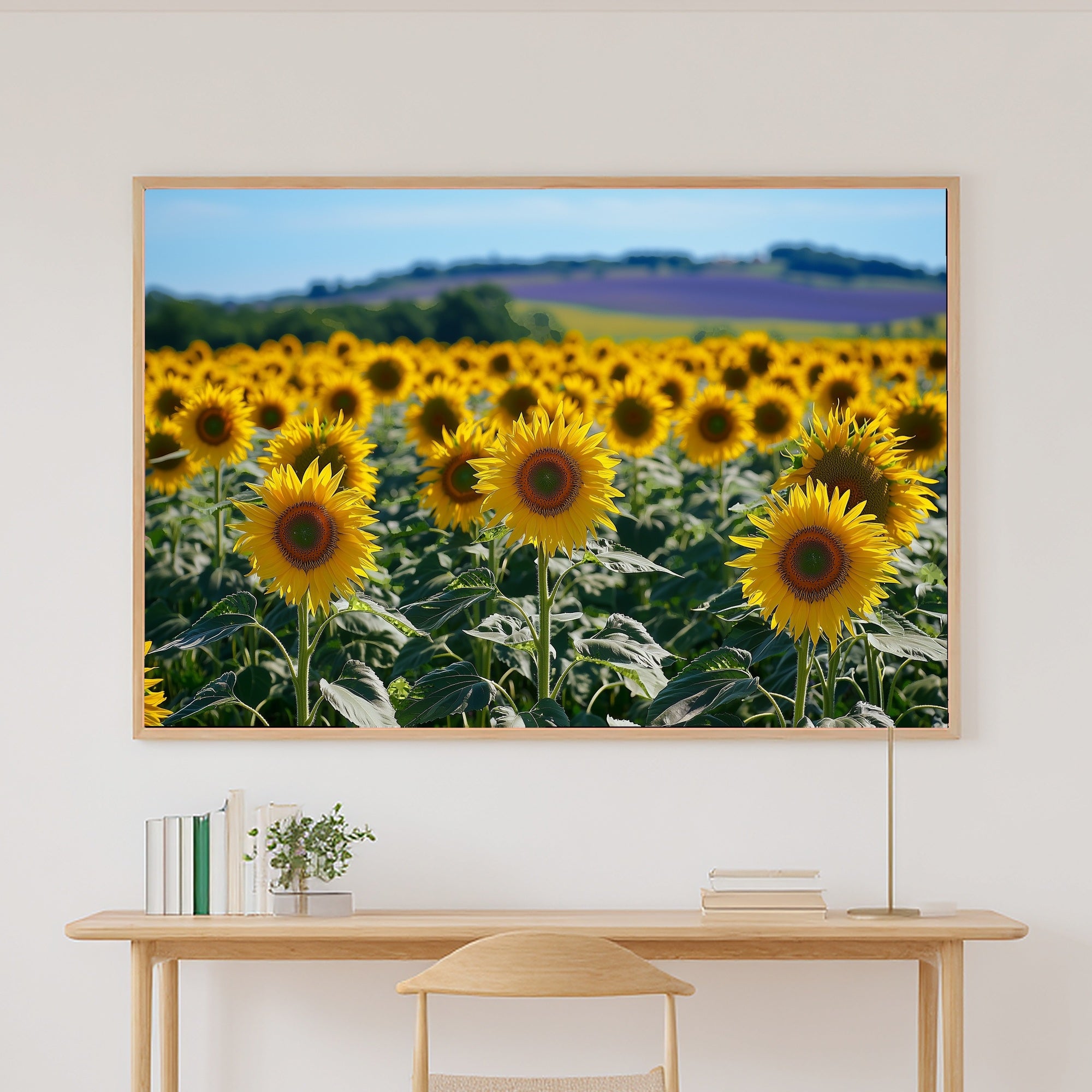 Butter Yellow Provence Sunflower Field Wall Art Canvas, Whimsical Nursery Illustration Statement Piece, Kids Bedroom Statement Piece — butter-yellow-provence-sunflower-field-canvas-print.jpg