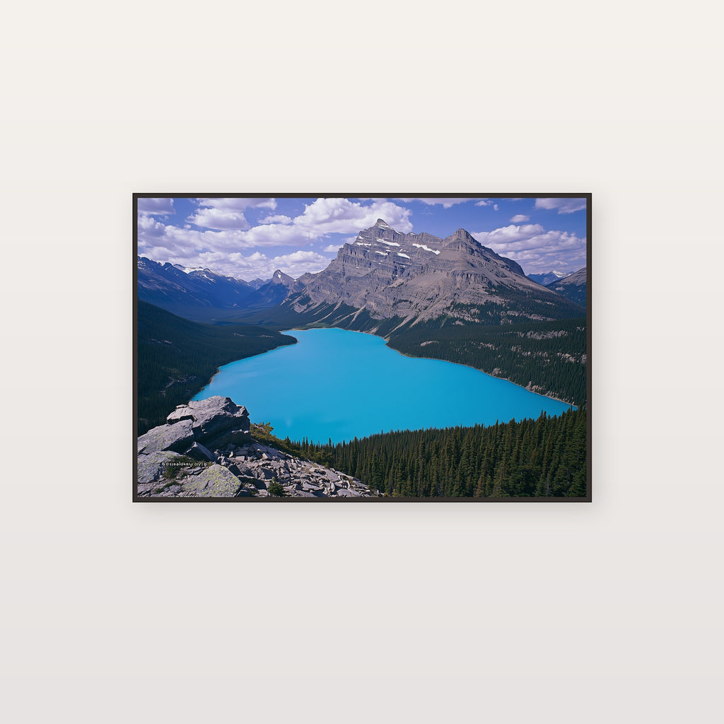 Peyto Lake Canvas Wall Art | Canadian Rockies Turquoise Print, Alberta Nature Decor, Stretched Canvas — canadian-rockies-peyto-canvas-print.jpg