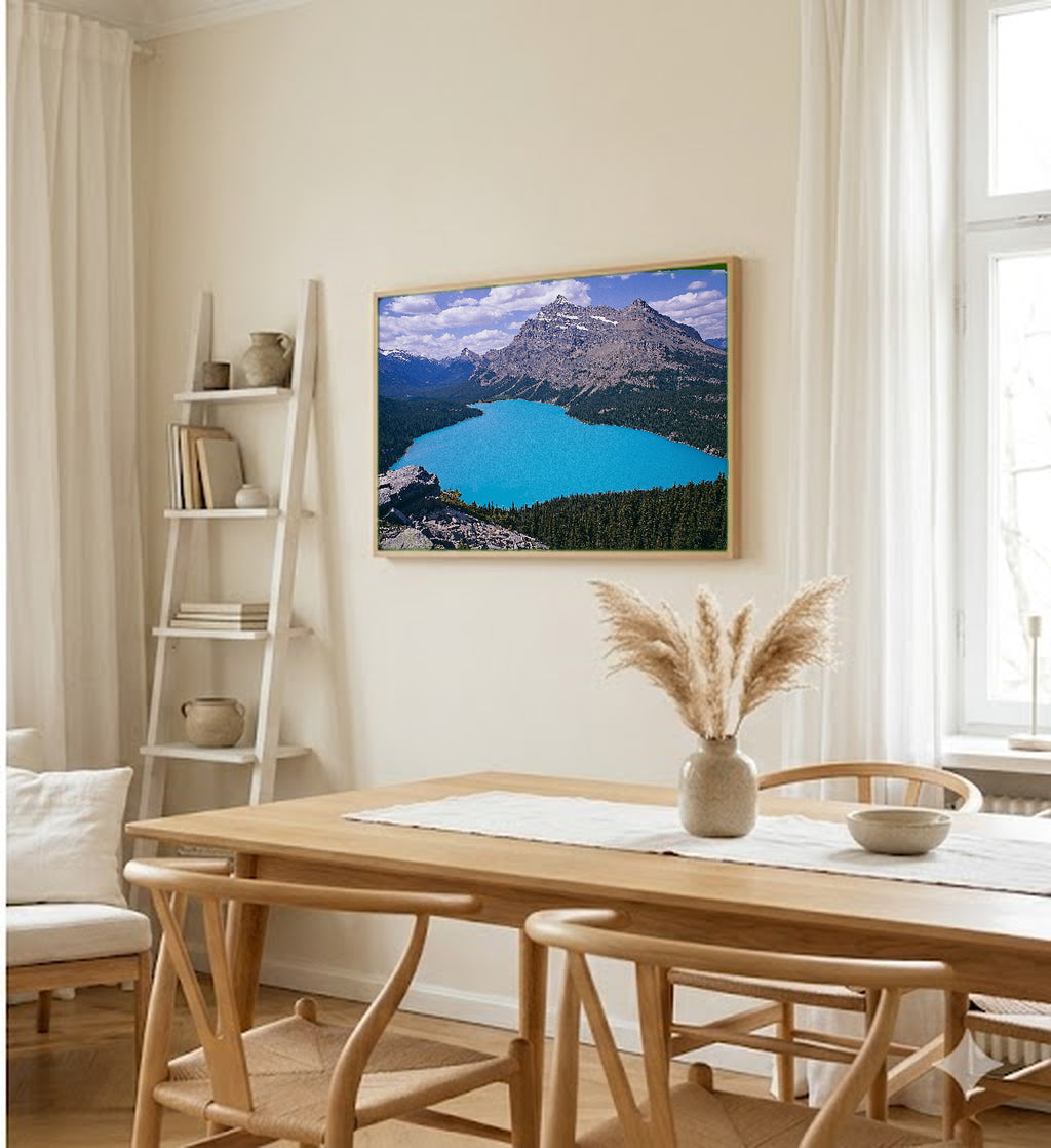 Peyto Lake Canvas Wall Art | Canadian Rockies Turquoise Print, Alberta Nature Decor, Stretched Canvas — canadian-rockies-peyto-dining-room-wall-art.jpg