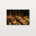 Cathedral Candles Canvas Wall Art - Prayer Light Print, Sacred Flame, Spiritual Decor, Stretched Canvas — candle prayer cathedral canvas print