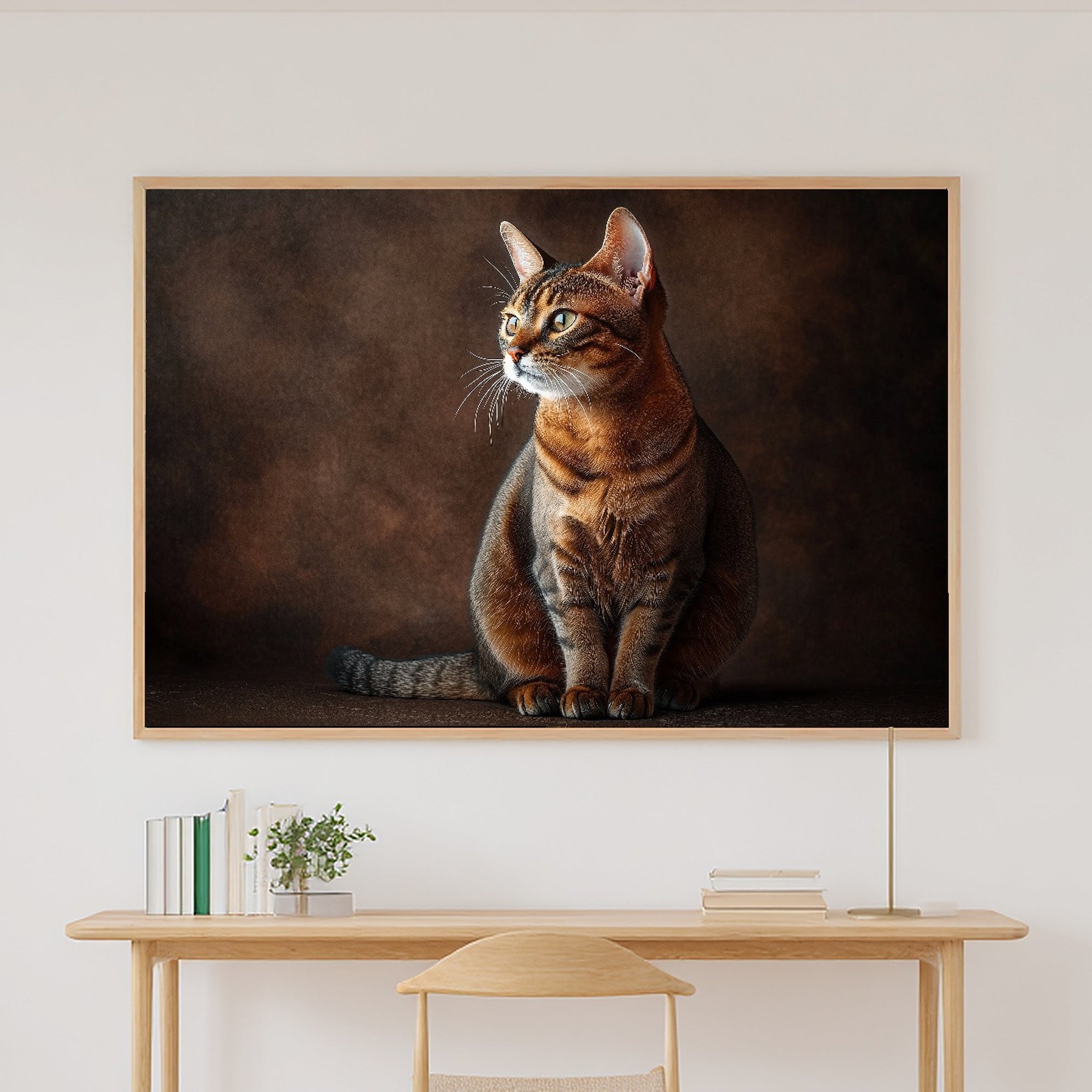 Tender Oil-Painting Cat Portrait Abyssinian Canvas Wall Art — Heartfelt Print for the Living Room — cat-portrait-abyssinian-canvas-print.jpg