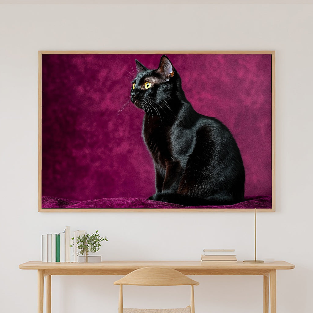 A Dreamy Cat Portrait Black Cat Tender Oil-Painting Print — Heartfelt Wall Art for the Living Room, Giclée on Canvas — cat-portrait-black-cat-canvas-print.jpg