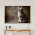 Cat Portrait British Shorthair Print on Stretched Canvas — Warm Soulful Painterly for the Living Room, Gift for the Pet Lover in Your Life — cat-portrait-british-shorthair-canvas-print.jpg