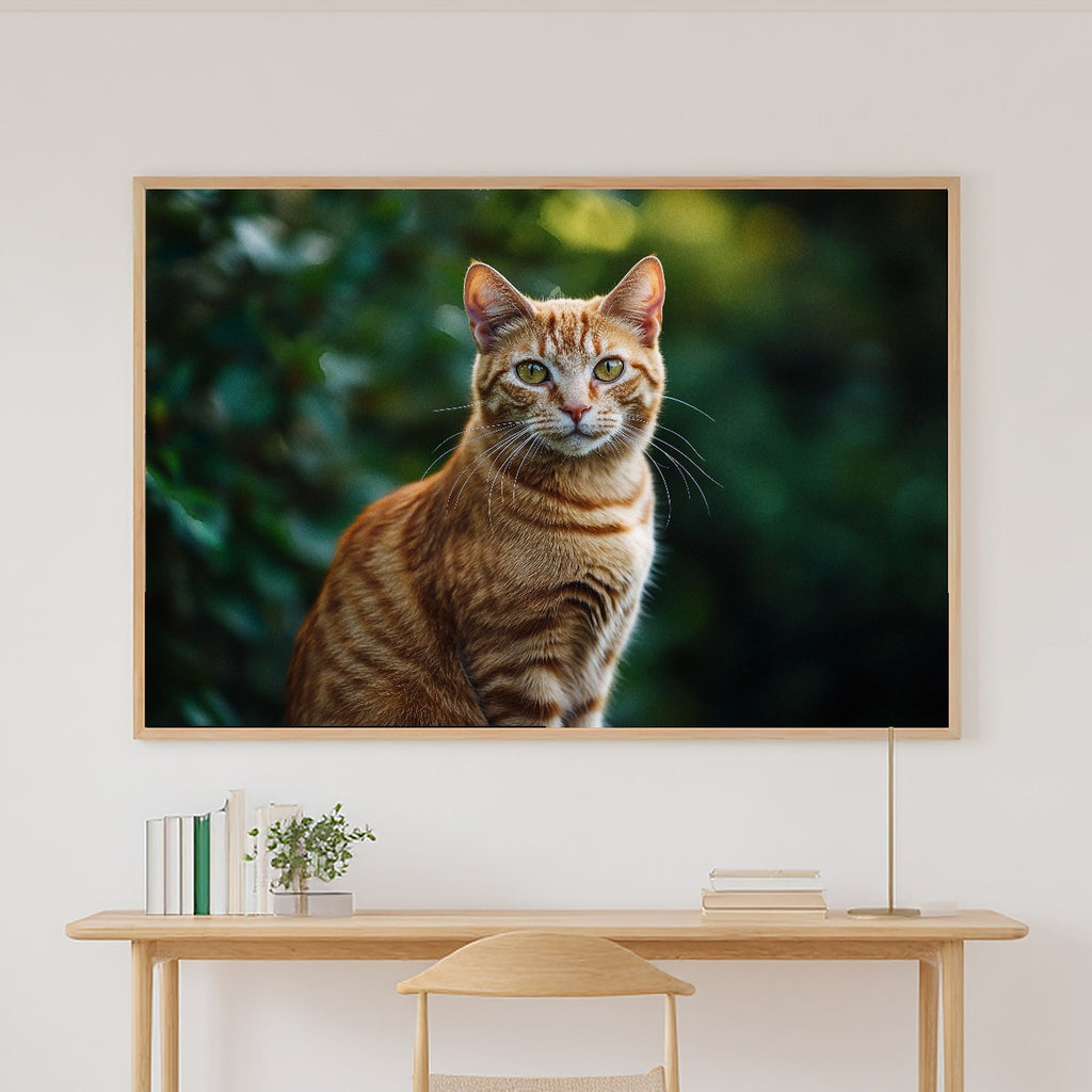 A Dreamy Cat Portrait Orange Tabby Heartfelt Pet Print — Dreamy Wall Art for the Living Room, Giclée on Canvas — cat-portrait-orange-tabby-canvas-print.jpg