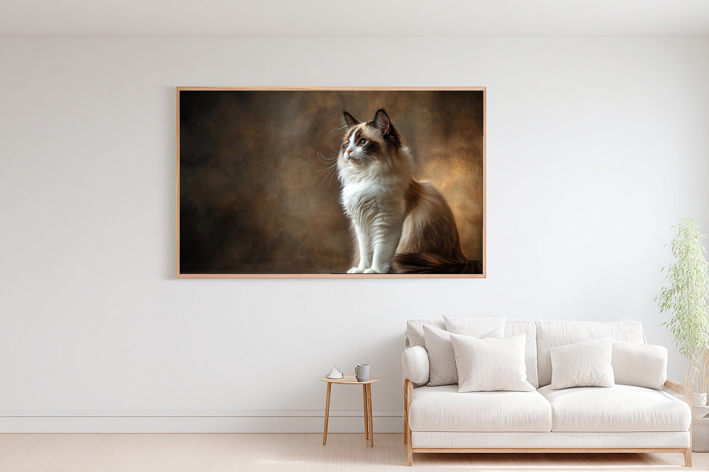 Tender Oil-Painting Cat Portrait Ragdoll Art Print — Timeless Decor for the Living Room — cat-portrait-ragdoll-bedroom-wall-art.jpg