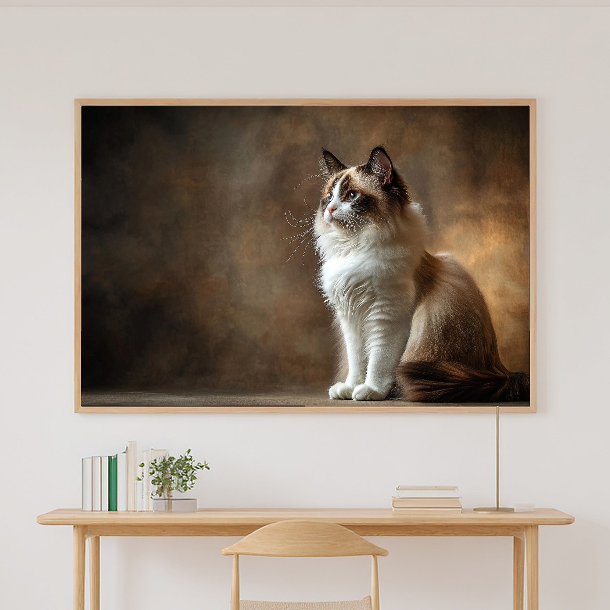Tender Oil-Painting Cat Portrait Ragdoll Art Print — Timeless Decor for the Living Room — cat-portrait-ragdoll-canvas-print.jpg