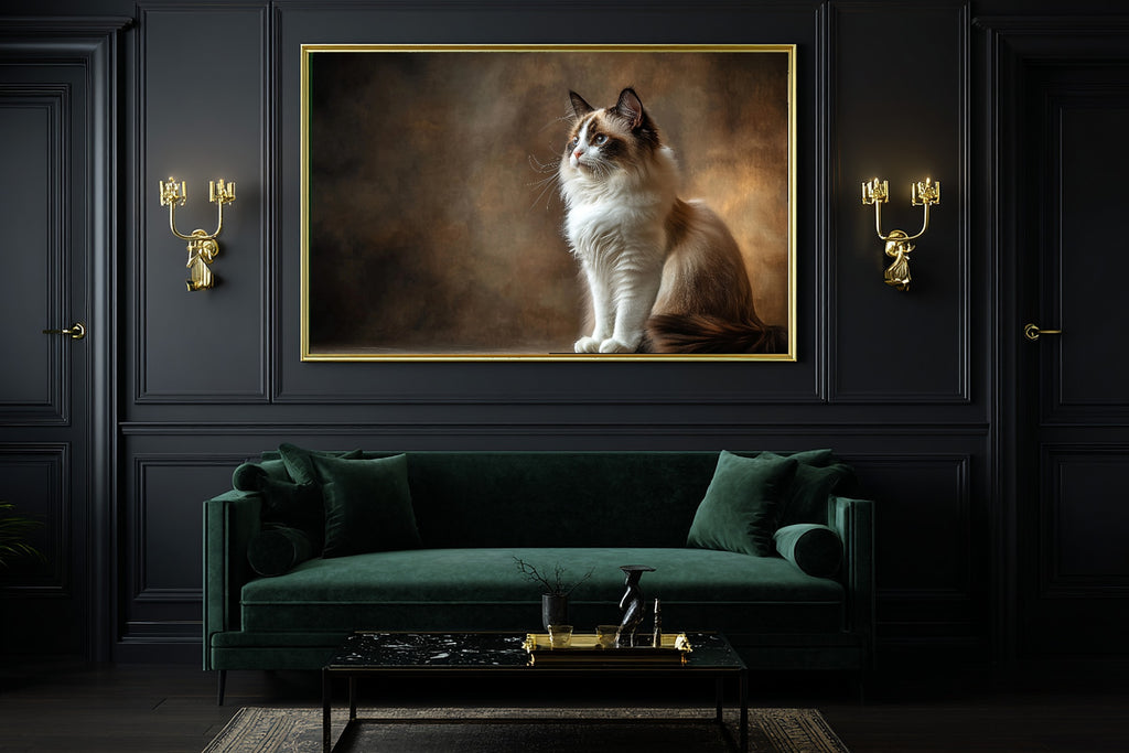 Tender Oil-Painting Cat Portrait Ragdoll Art Print — Timeless Decor for the Living Room — cat-portrait-ragdoll-office-wall-art.jpg