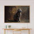 Heartfelt Pet Cat Portrait Russian Blue Art Print — Painterly Decor for the Living Room — cat-portrait-russian-blue-canvas-print.jpg