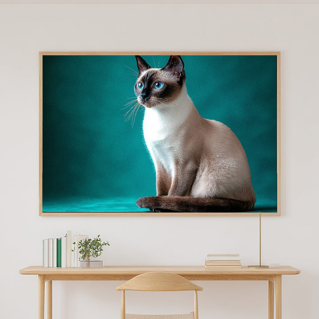 Hand-picked Cat Portrait Siamese Giclée Print — Stunning Tender Oil-Painting for the Living Room, Ready-to-Hang Pet Lover in Your Life Gift — cat-portrait-siamese-canvas-print.jpg