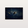Celestial Bird Canvas Wall Art | Starlit Flight Print, Mystical Nursery Decor, Stretched Canvas — celestial-bird-flight-canvas-print.jpg