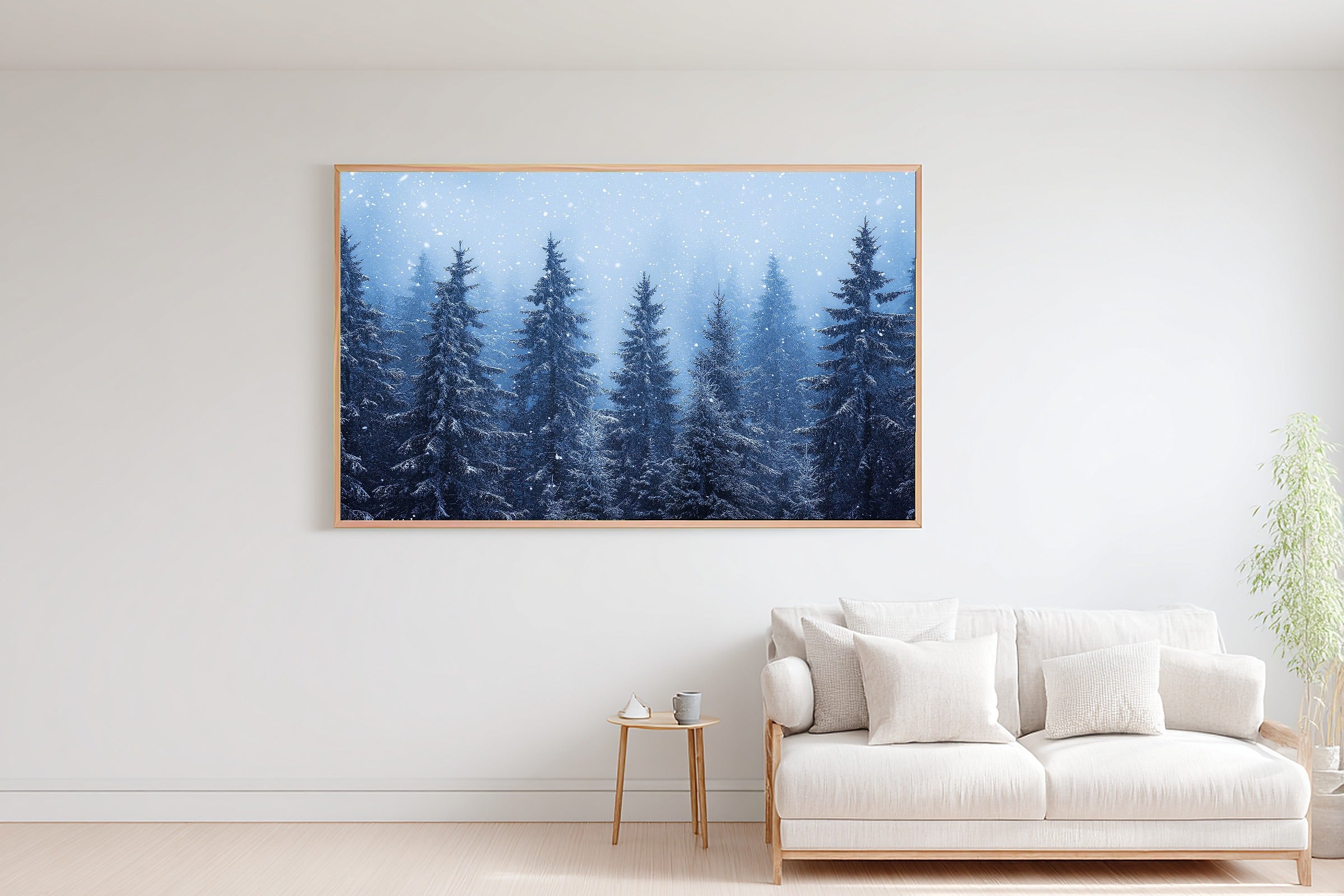 Soft Nordic Christmas Nordic Fir Forest Snow Art Print — Moody Midnight Decor for the Bedroom — christmas-nordic-fir-forest-snow-bedroom-wall-art.jpg