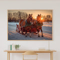 Christmas Vintage Sleigh Horses Scandinavian Night Wall Art — Warm Print for the Bedroom — christmas-vintage-sleigh-horses-canvas-print.jpg