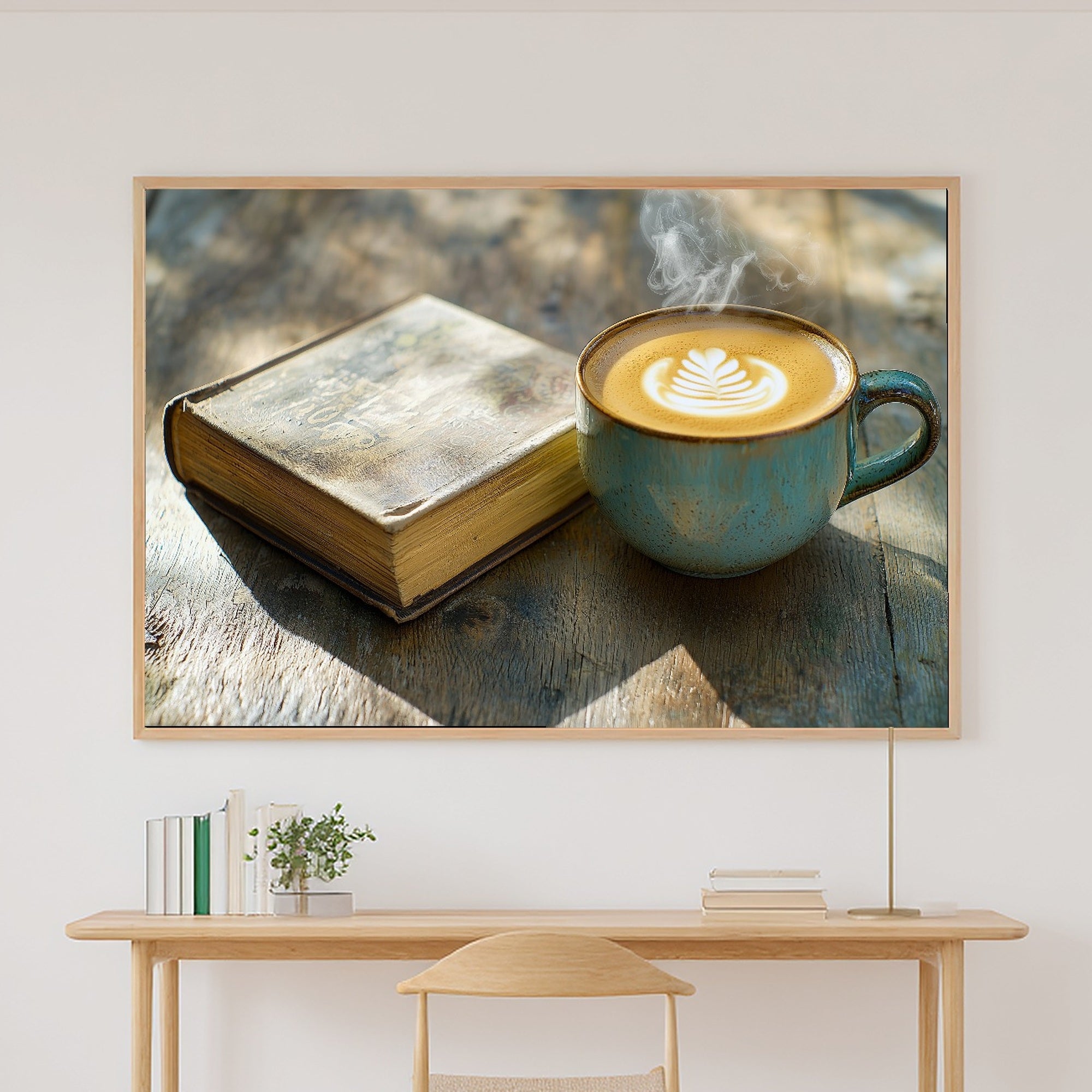 Cozy Coffee Cup Still Life Warm — Dreamy Timeless Wall Art, Warm Living Room Decor, Stretched Canvas, Ready to Hang — coffee-cup-still-life-warm-canvas-print.jpg