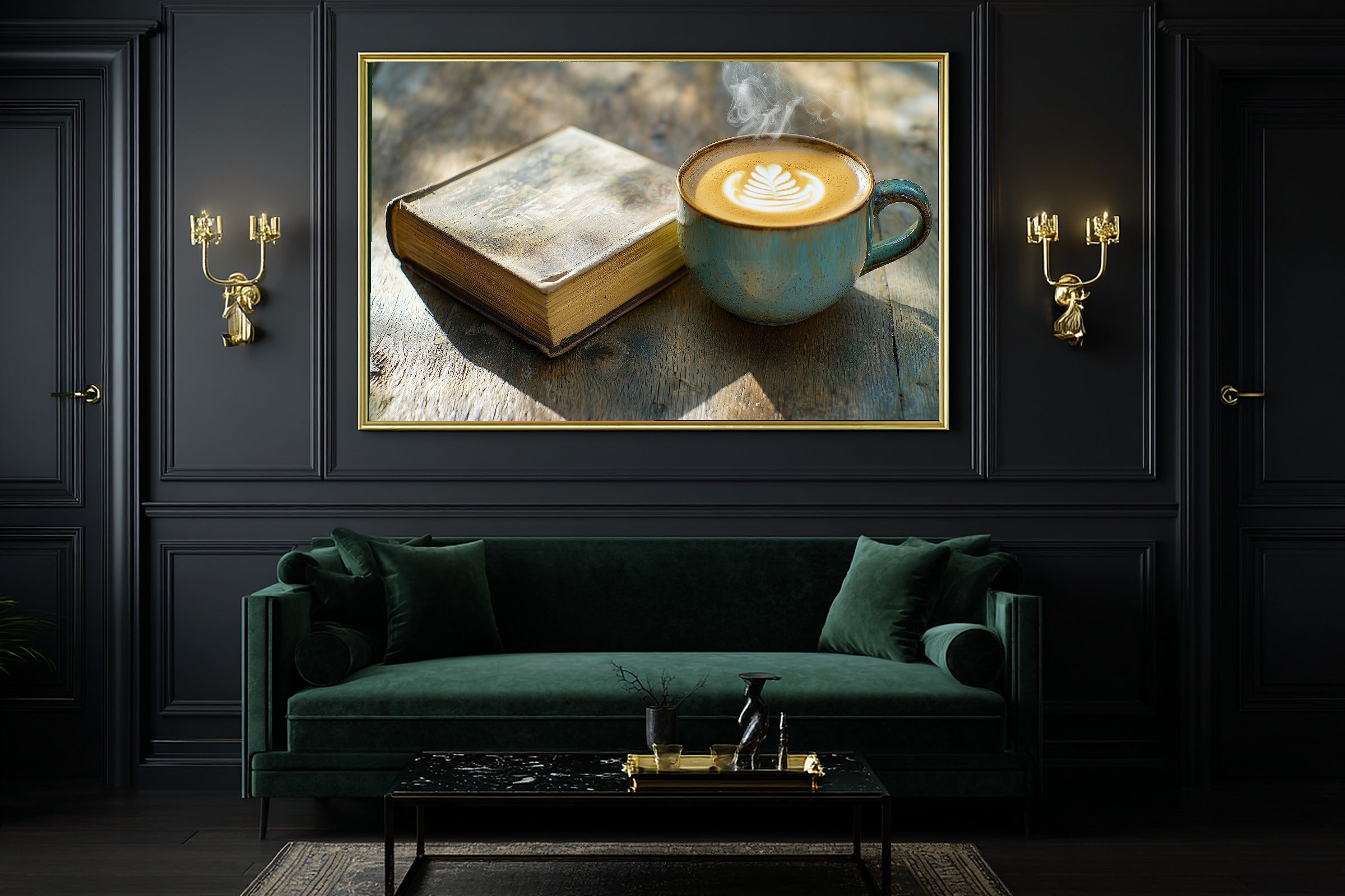 Cozy Coffee Cup Still Life Warm — Dreamy Timeless Wall Art, Warm Living Room Decor, Stretched Canvas, Ready to Hang — coffee-cup-still-life-warm-office-wall-art.jpg