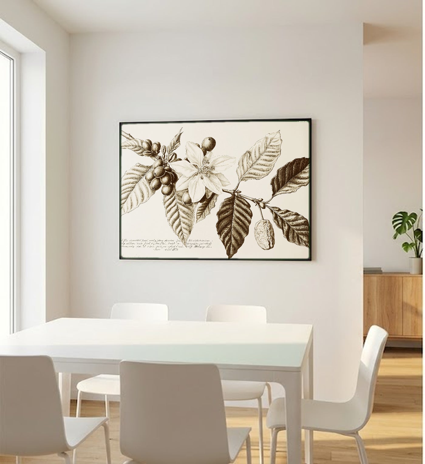 Coffee Plant Canvas Wall Art | Botanical Stages Print, Vintage Cafe Decor, Stretched Canvas — coffee-plant-stages-botanical-bedroom-wall-art.jpg
