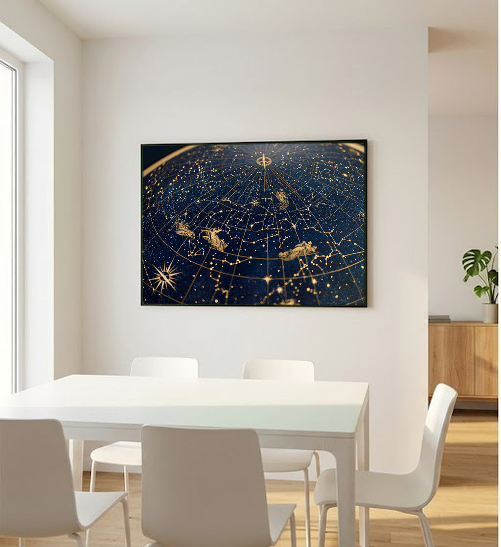 Constellation Canvas Wall Art | Night Sky Dome Print, Celestial Decor, Stretched Canvas — constellation-sky-dome-bedroom-wall-art.jpg