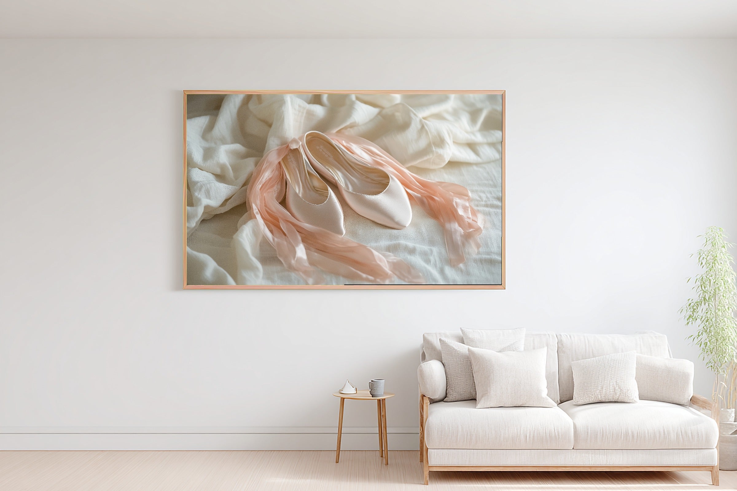 Hand-picked Coquette Ballet Slippers Ribbon Giclée Print — Dreamy Cozy Studio for the Living Room, Ready-to-Hang Art Lover in Your Life Gift — coquette-ballet-slippers-ribbon-bedroom-wall-art.jpg