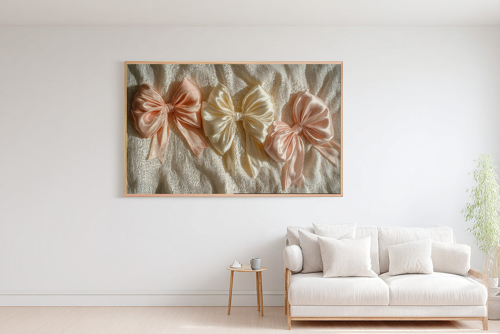 Quiet Coquette Bow Series Pastel — Dreamy Timeless Wall Art, Warm Living Room Decor, Stretched Canvas, Ready to Hang — coquette-bow-series-pastel-bedroom-wall-art.jpg