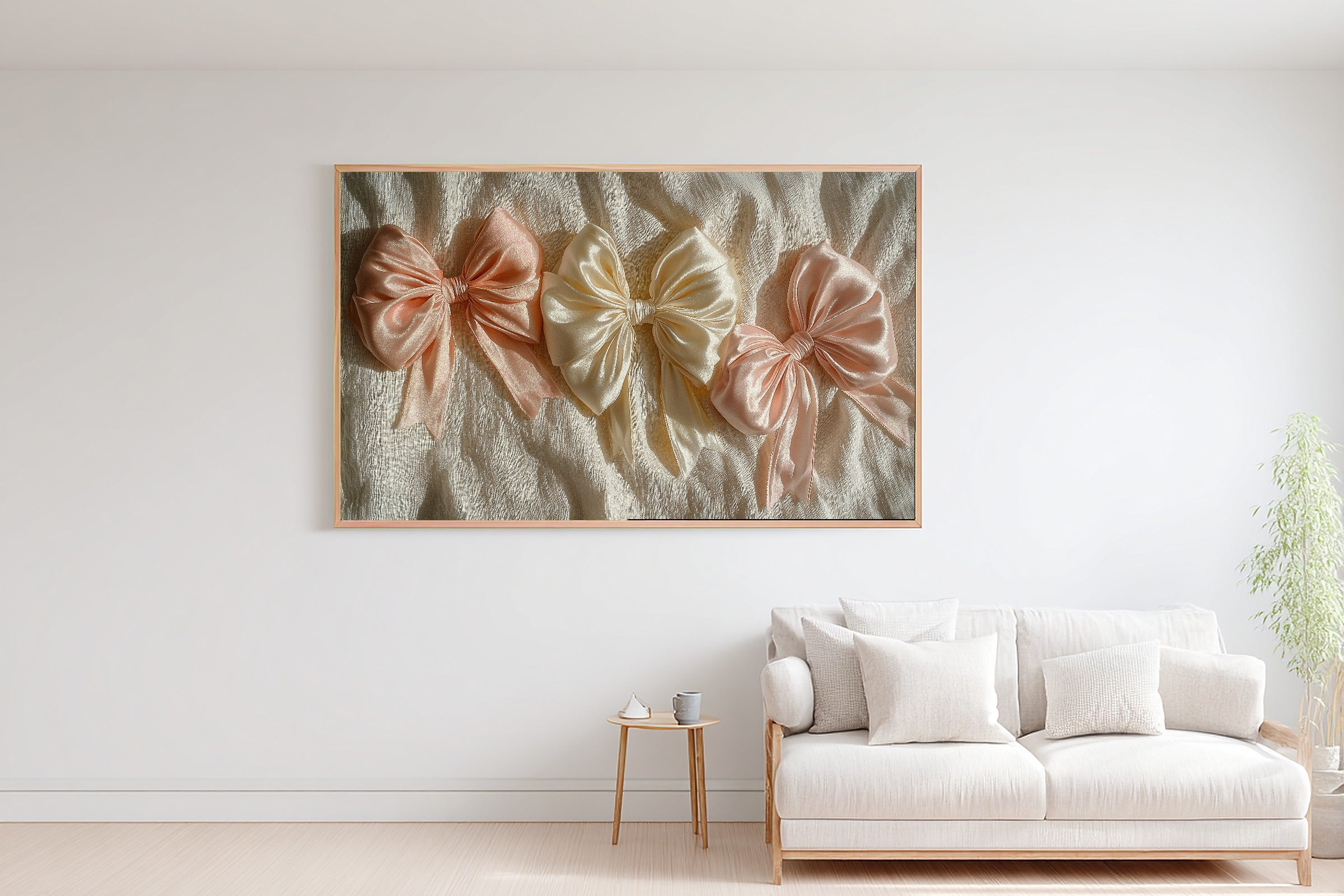Quiet Coquette Bow Series Pastel — Dreamy Timeless Wall Art, Warm Living Room Decor, Stretched Canvas, Ready to Hang — coquette-bow-series-pastel-bedroom-wall-art.jpg