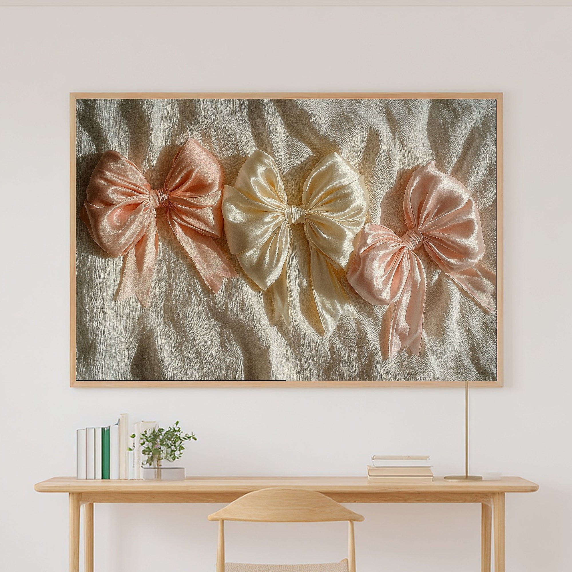 Quiet Coquette Bow Series Pastel — Dreamy Timeless Wall Art, Warm Living Room Decor, Stretched Canvas, Ready to Hang — coquette-bow-series-pastel-canvas-print.jpg
