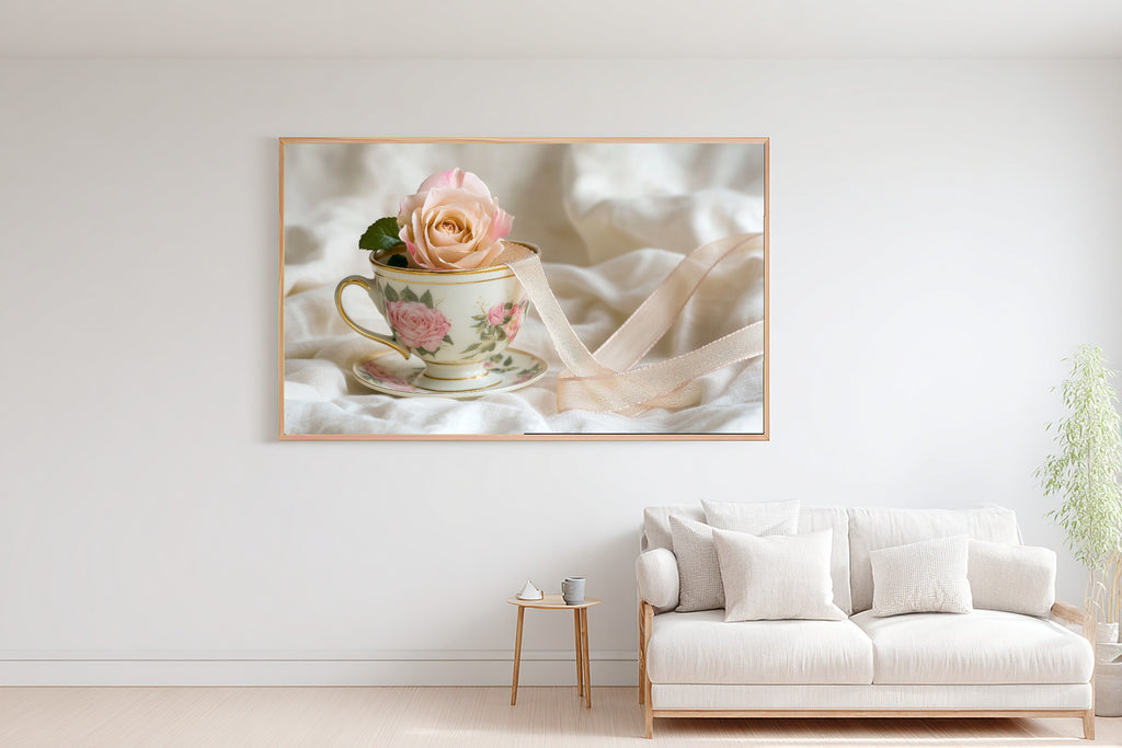 Hand-picked Coquette Rose Teacup Vintage Giclée Print — Dreamy Cozy Studio for the Living Room, Ready-to-Hang Art Lover in Your Life Gift — coquette-rose-teacup-vintage-bedroom-wall-art.jpg