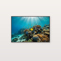 Coral Reef Canvas Wall Art - Underwater Print, Tropical Fish, Ocean Life, Marine Art, Stretched Canvas — coral reef underwater canvas print