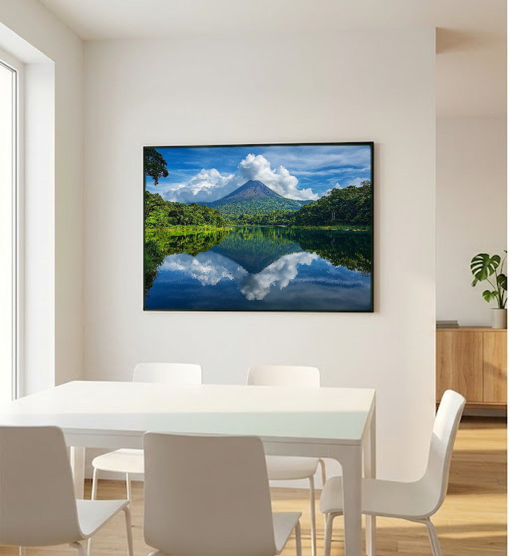 Arenal Volcano Canvas Wall Art | Costa Rica Print, Rainforest Landscape, Nature Decor, Stretched Canvas — costa-rica-arenal-bedroom-wall-art.jpg