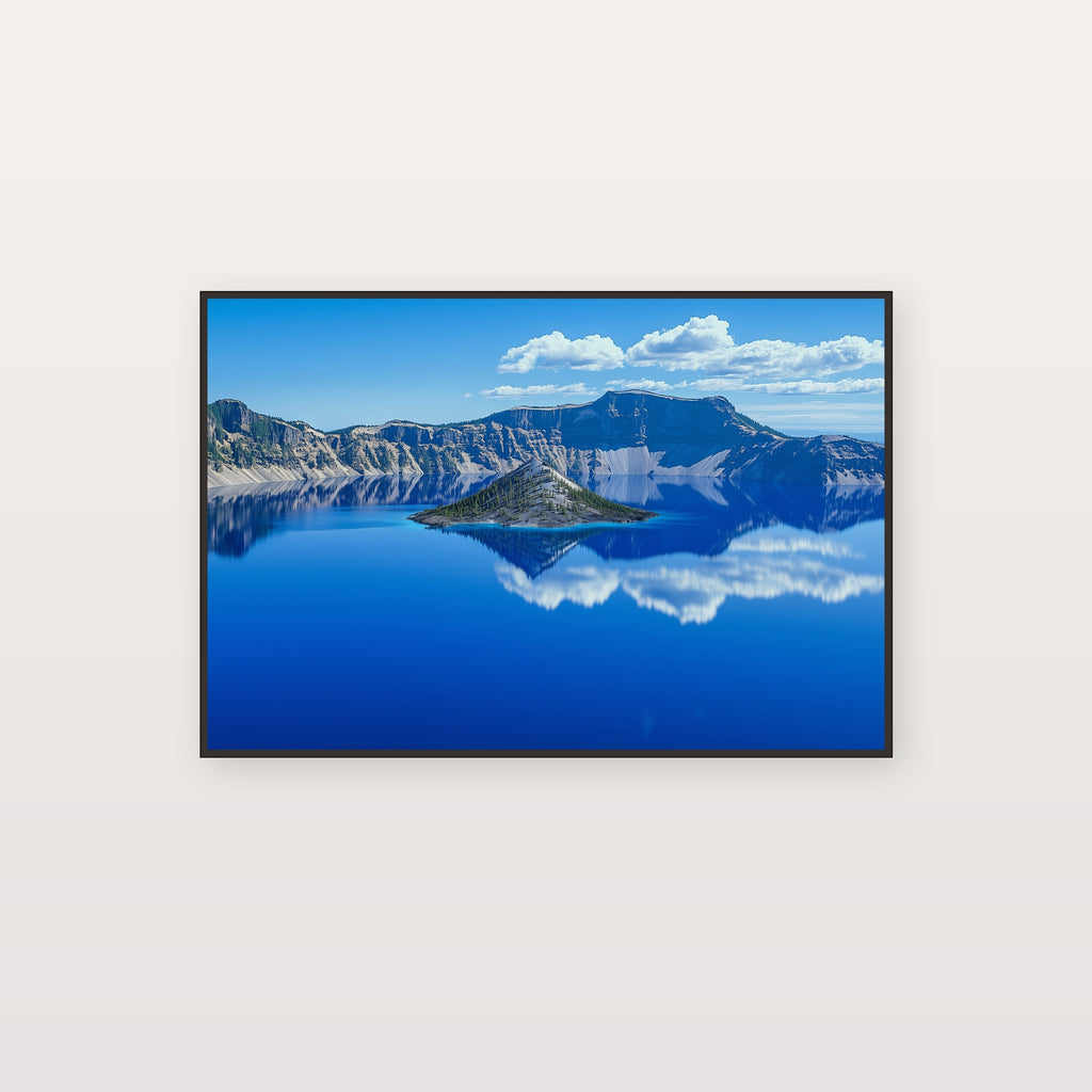 Crater Lake Canvas Wall Art | Oregon Blue Water Print, Volcanic Lake, Nature Decor, Stretched Canvas — crater-lake-oregon-canvas-print.jpg