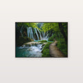 Plitvice Lakes Canvas Wall Art | Croatia Waterfalls Print, European Nature, Stretched Canvas — croatia-plitvice-canvas-print.jpg