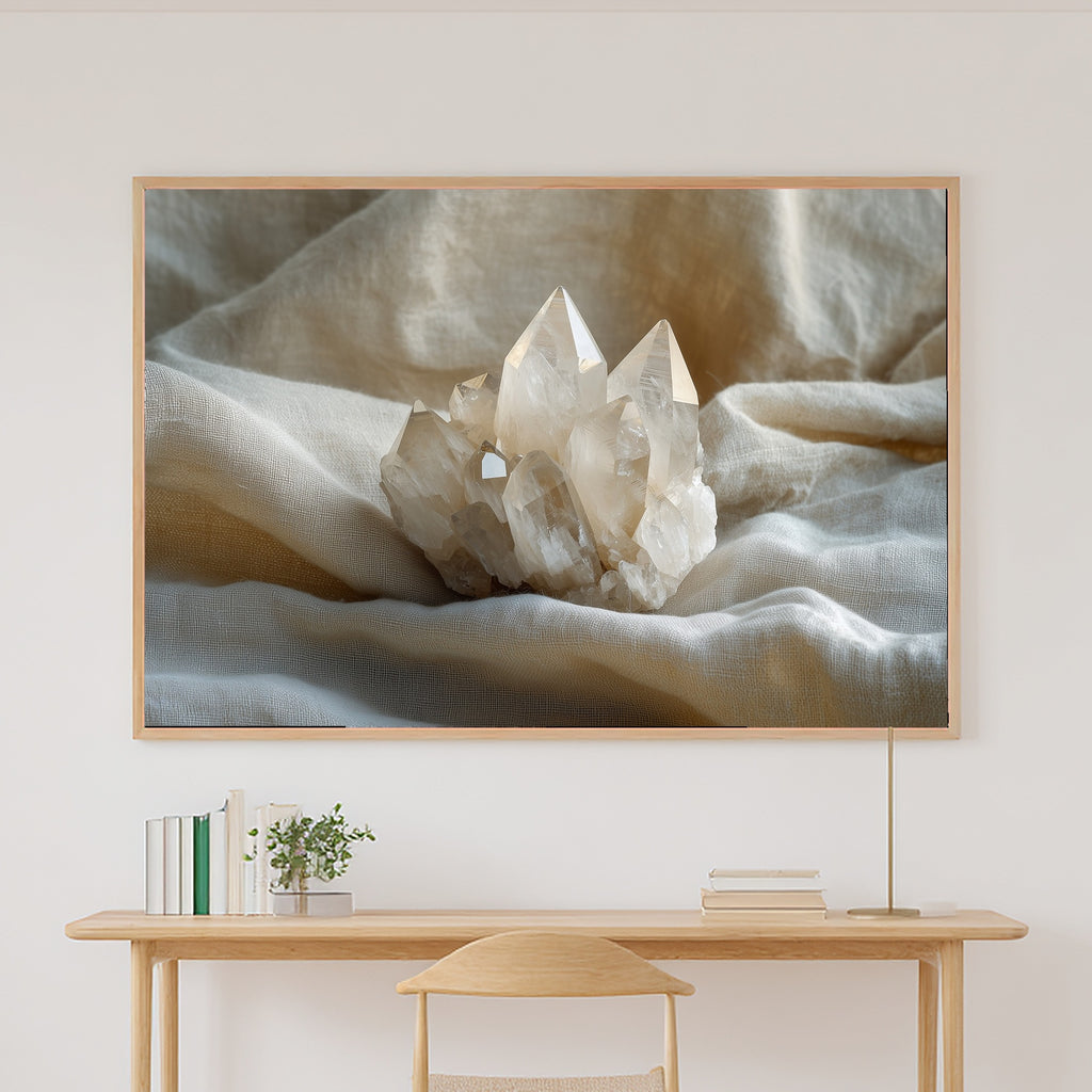 Crystal Cluster Moonstone Canvas Print, Soft Dreamy Glow, Perfect for the Living Room, Mother's Day Gift Idea — crystal-cluster-moonstone-canvas-print.jpg