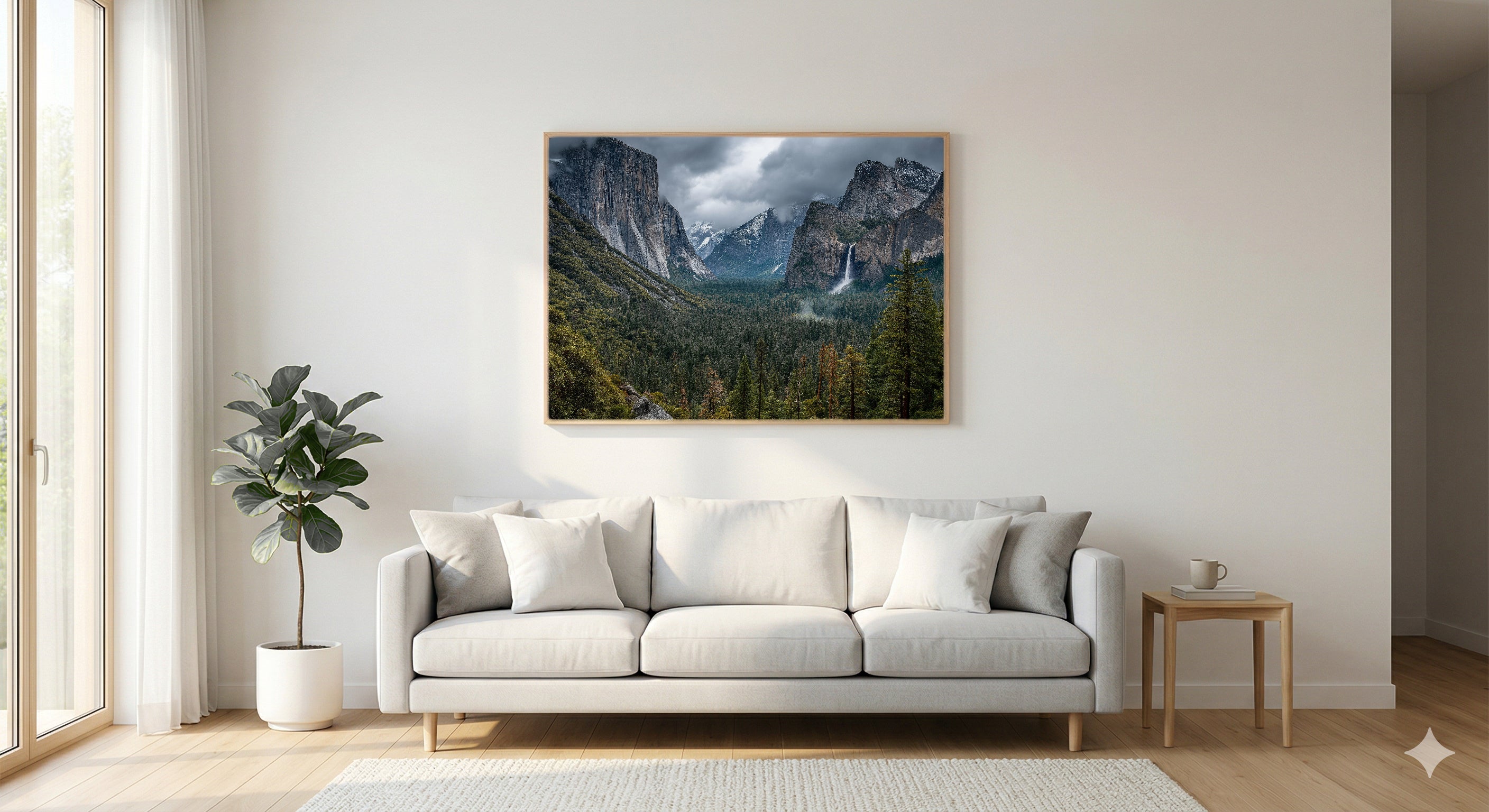 Yosemite Valley Canvas Wall Art | El Capitan Print, Mountain Mist, National Park Decor, Stretched Canvas — yosemite valley mist bedroom wall art