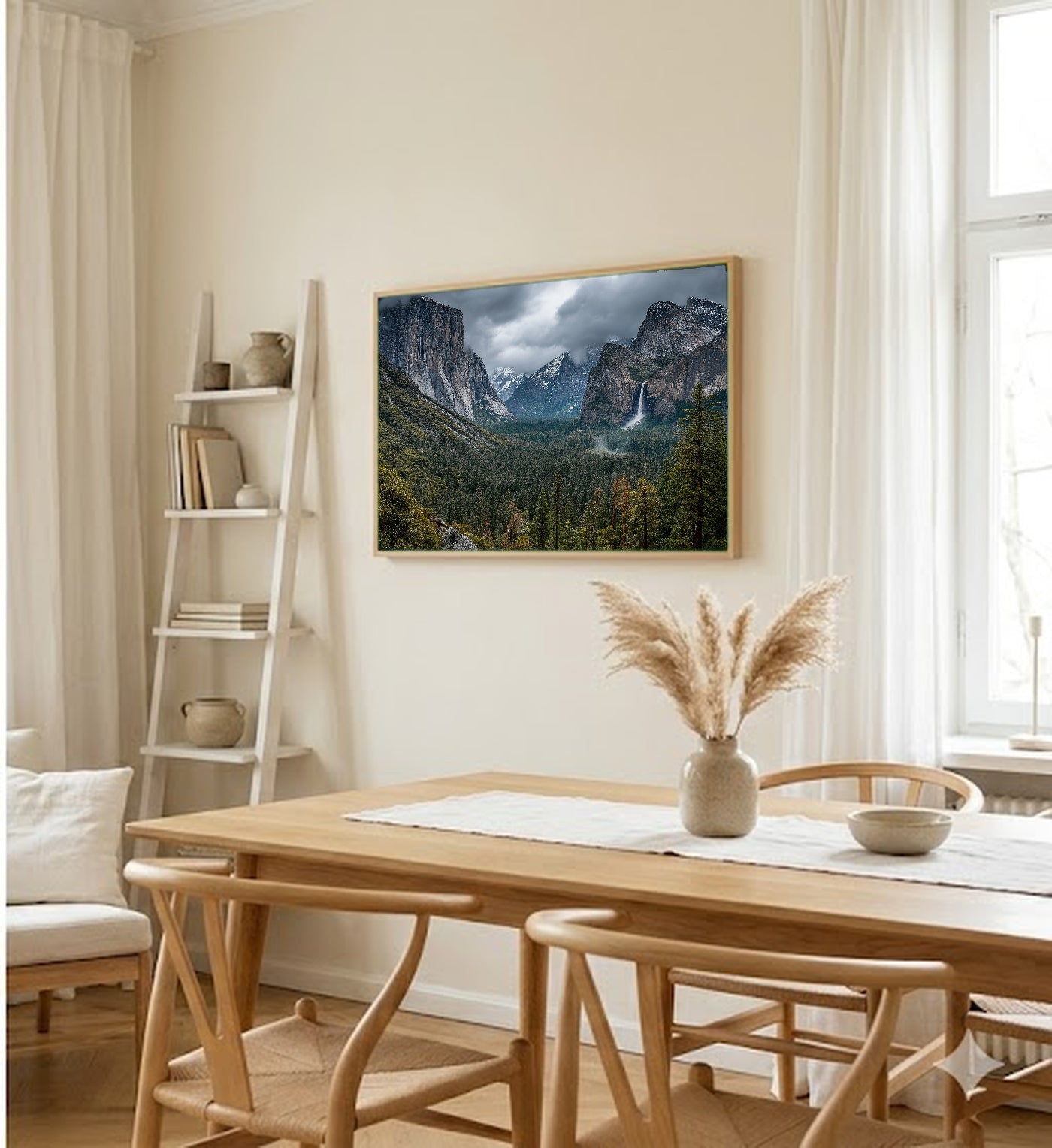 Yosemite Valley Canvas Wall Art | El Capitan Print, Mountain Mist, National Park Decor, Stretched Canvas — yosemite valley mist hallway wall art