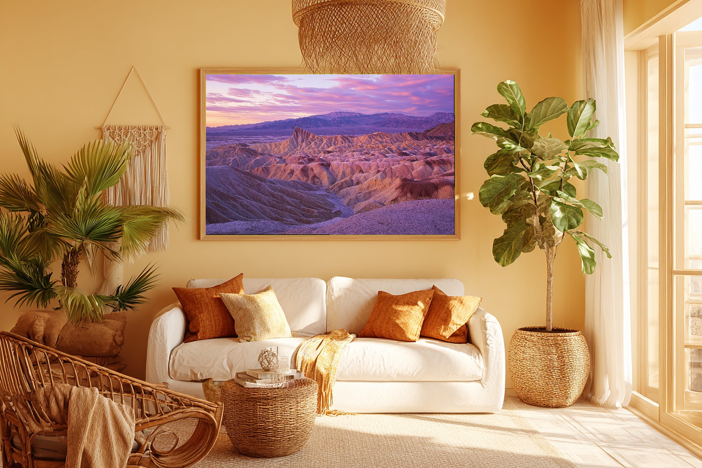 Warm Gallery Death Valley Retro Poster Canvas Wall Art — Cozy Print for the Living Room, A Gift the Art Lover in Your Life Will Adore — death-valley-retro-poster-room-5-wall-art.jpg