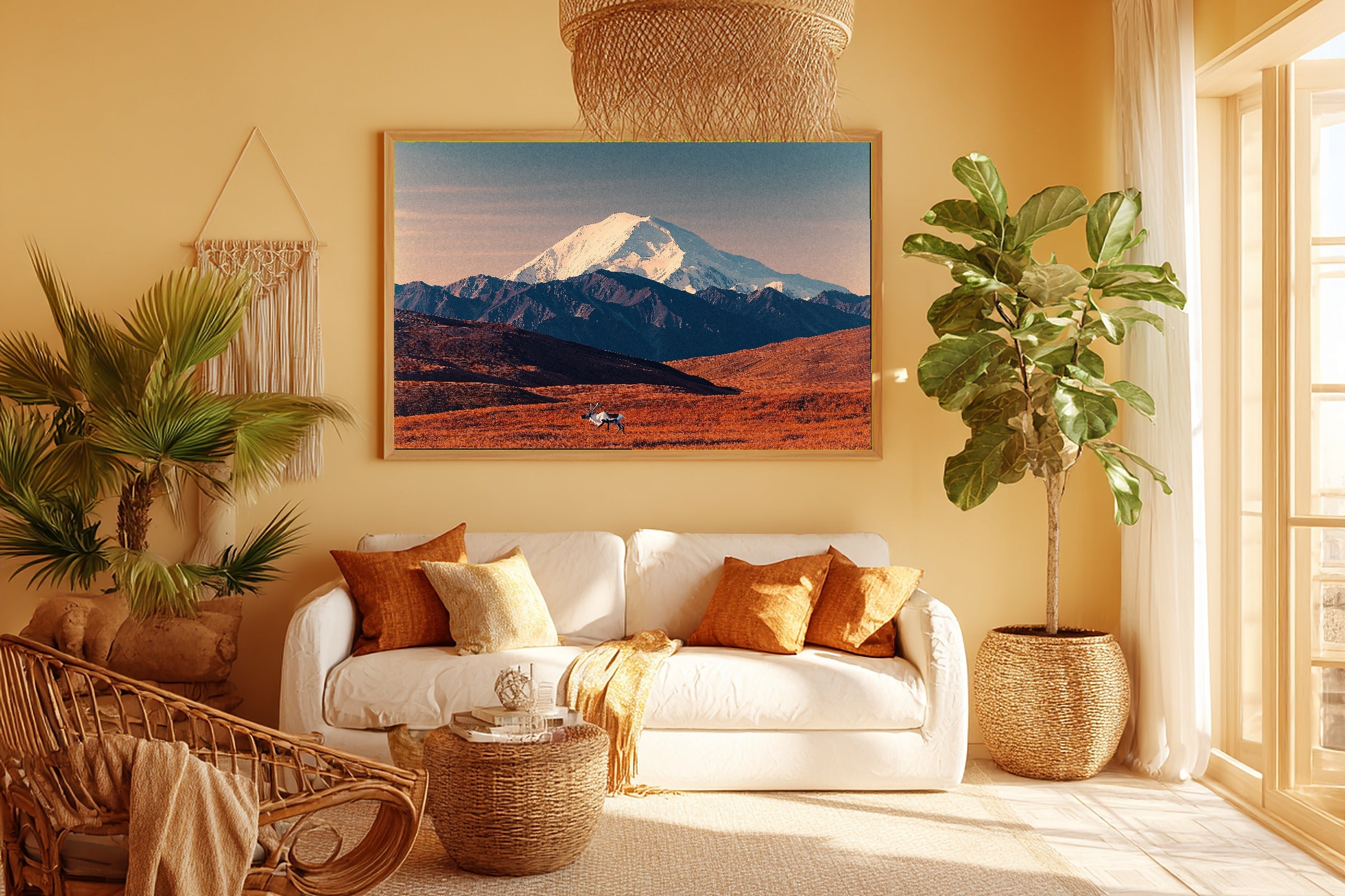 Hand-picked Denali Retro Poster Giclée Print — Heartfelt Cozy Studio for the Living Room, Ready-to-Hang Art Lover in Your Life Gift — denali-retro-poster-room-5-wall-art.jpg
