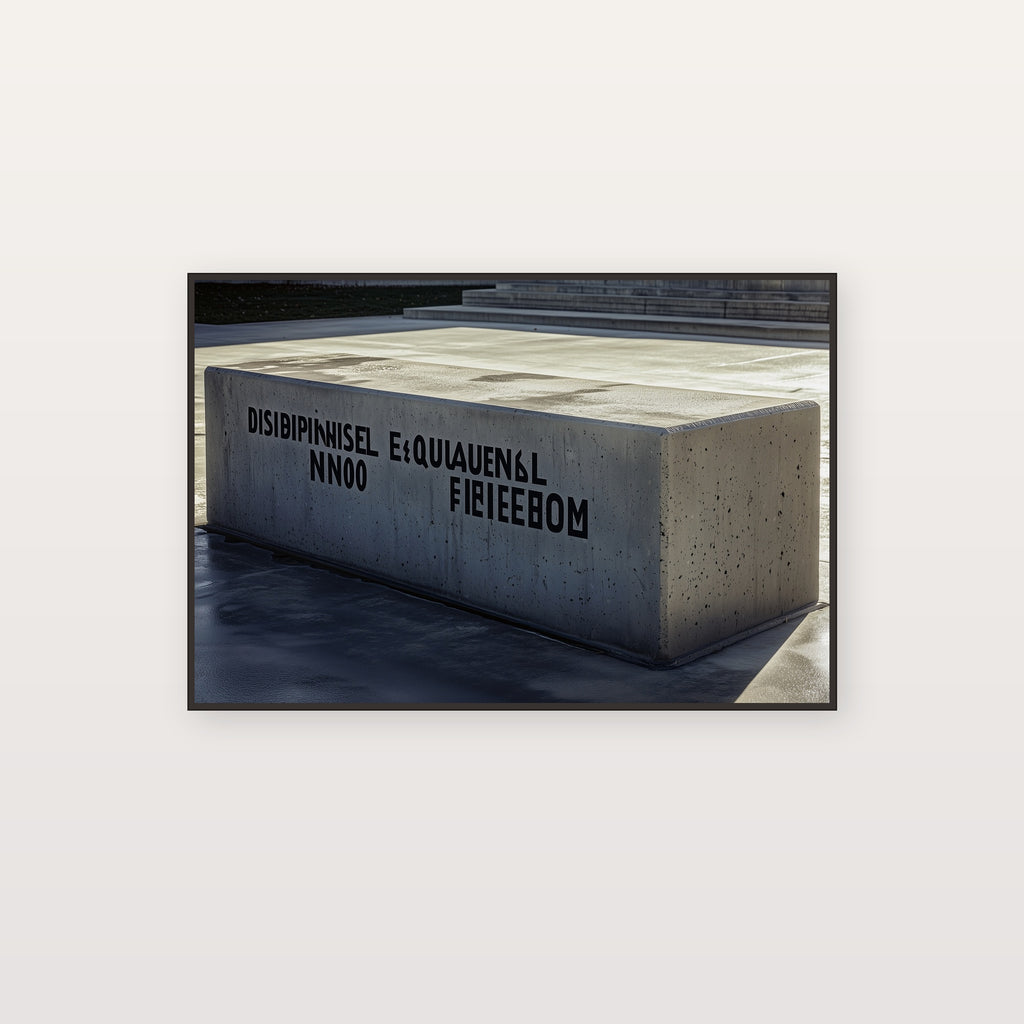 Discipline Equals Freedom Canvas Wall Art | Brutalist Concrete Typography Print, Home Gym Decor, Stretched Canvas — discipline-equals-freedom-brutalist-canvas-print.jpg